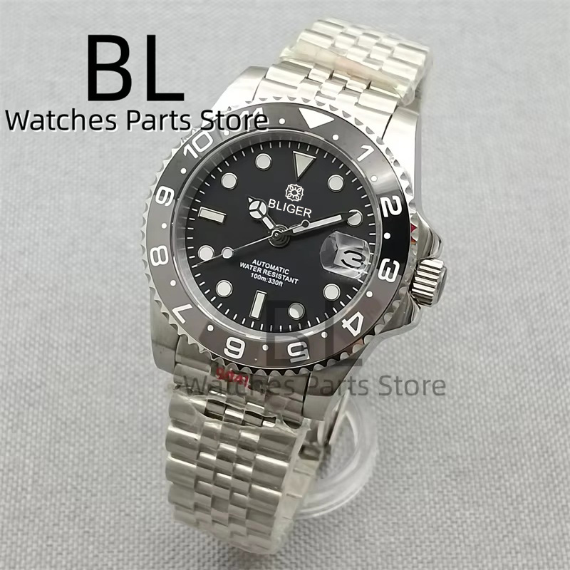 BLIGER 40mm Men's Watch NH35 A - Ceramic Link Bracelet 评论和价格
