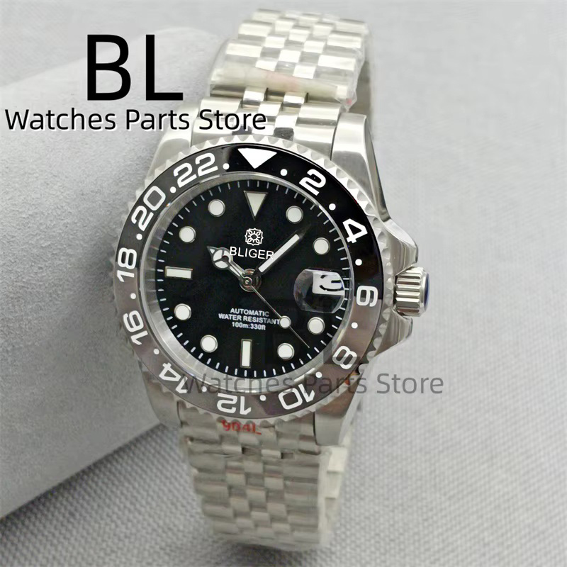 BLIGER 40mm Men's Watch NH35 A - Ceramic Link Bracelet 评论和价格