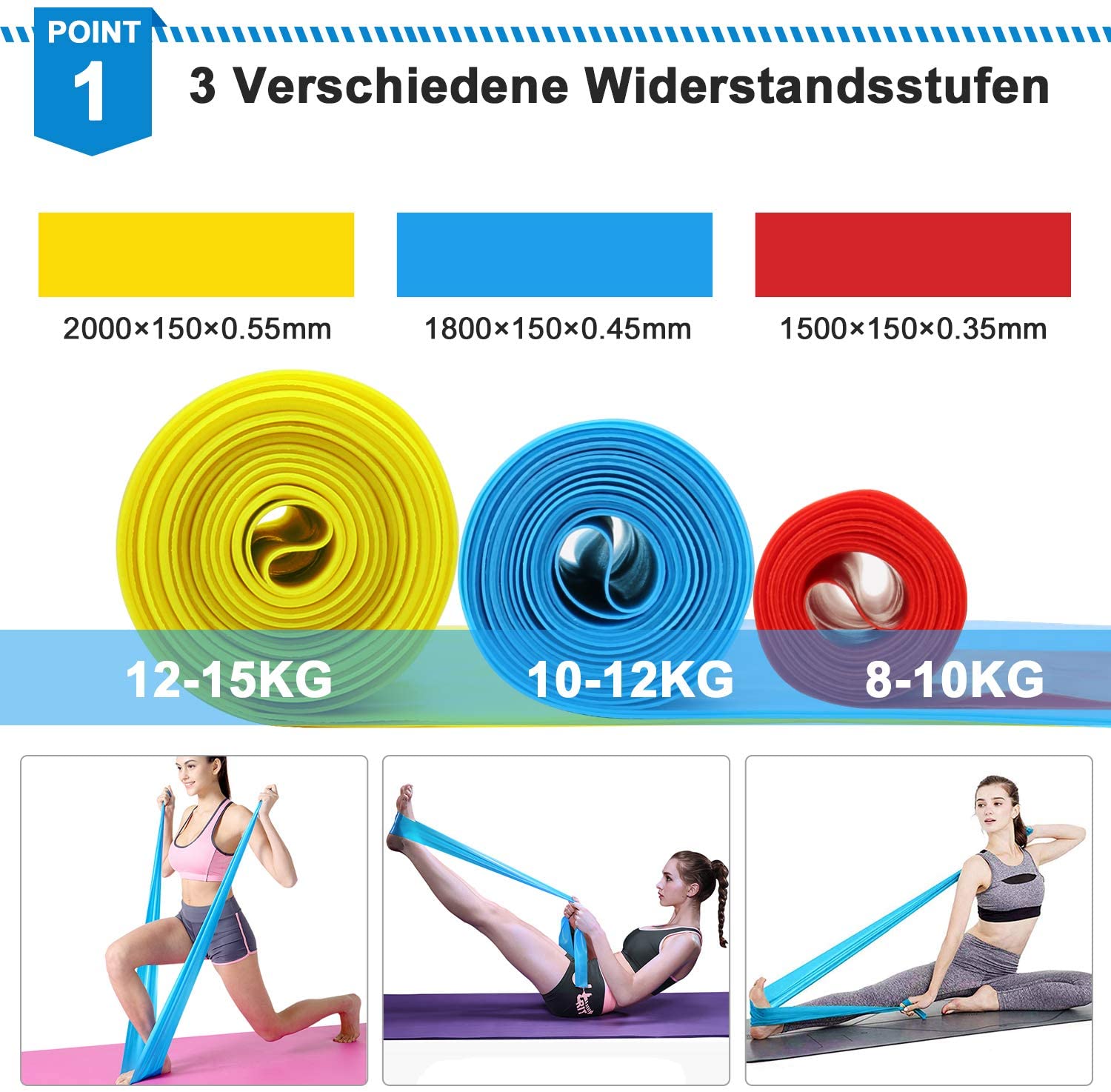 Elastic Fitness Bands 3Pcs Res - Milanaise Mesh Band 评论和价格