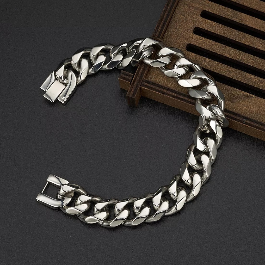 9MM-15MM Polished 316L Stainle - Ceramic Link Bracelet 评论和价格