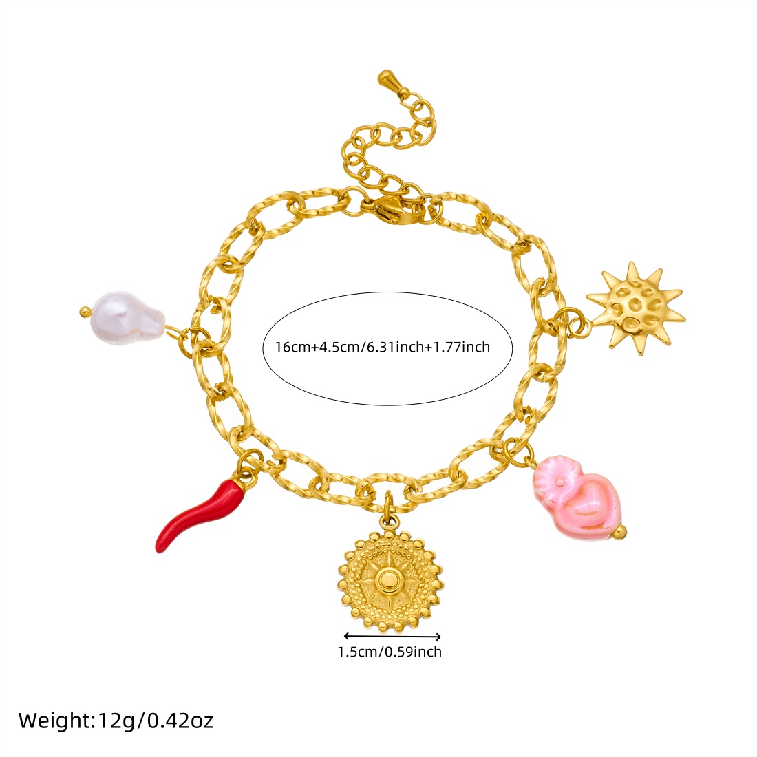 DIEYURO 316L Stainless Steel G - Ceramic Link Bracelet 评论和价格